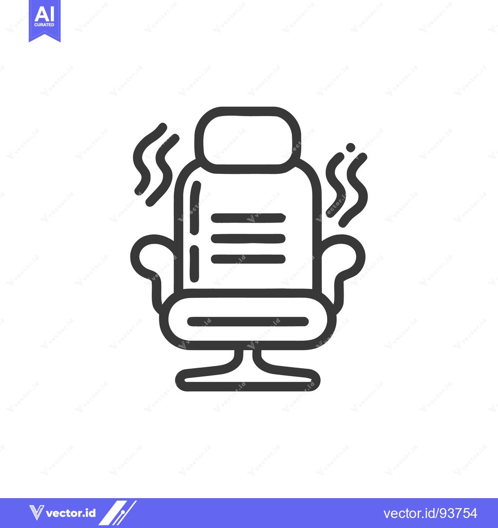 Premium Vector dari Heated Seat Icon: Modern Line Art Symbolizing Comfort and Warmth