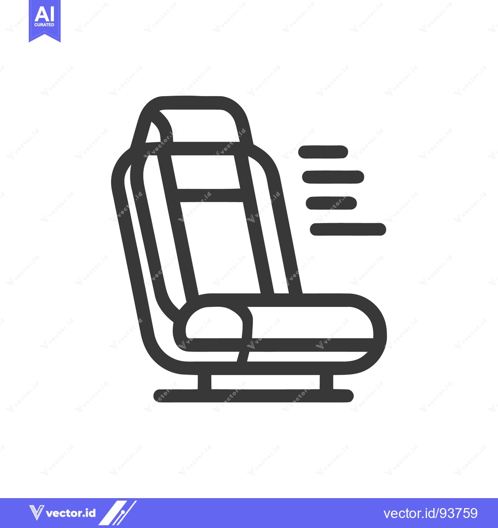 Premium Vector dari Car Seat Icon with Ventilation, Automotive Comfort Symbol, Vector Illu