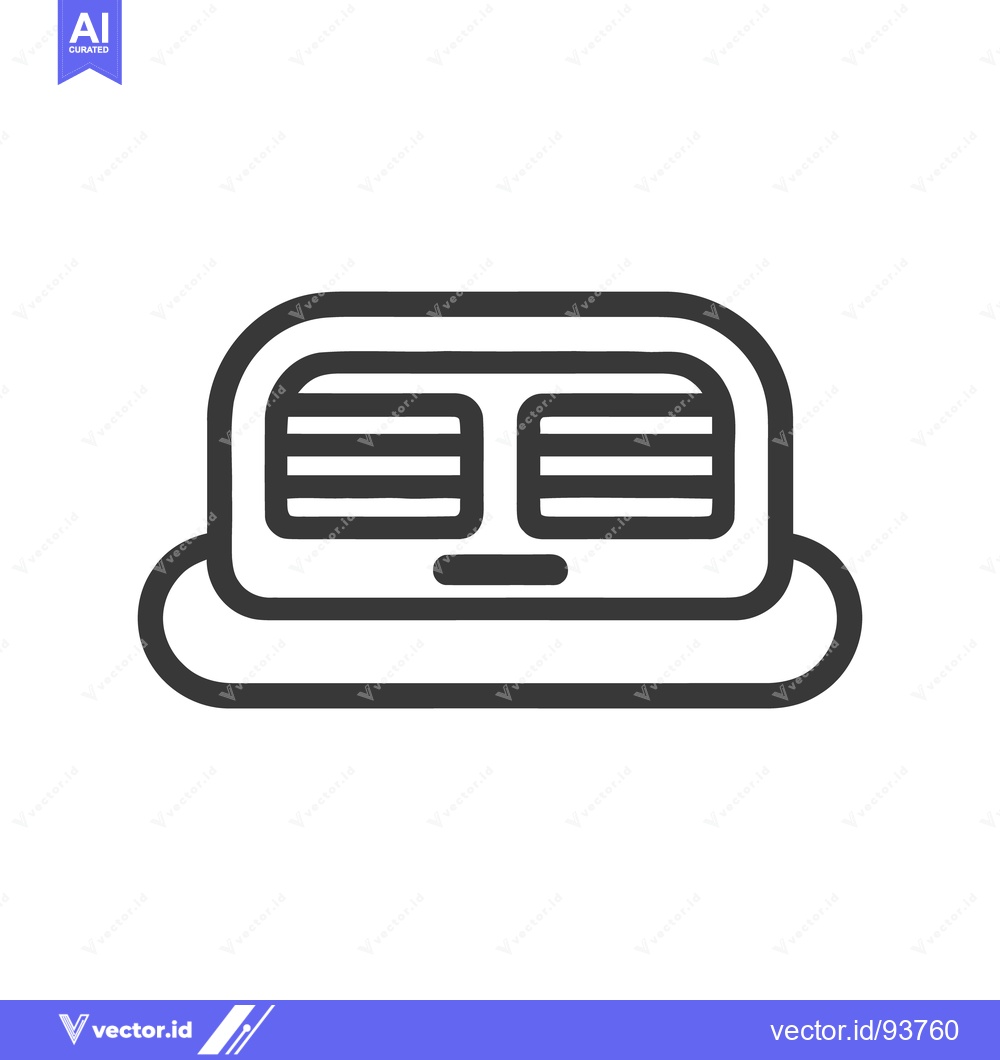 Premium Vector of Vintage Radio Outline Icon: Retro Audio Technology Symbol