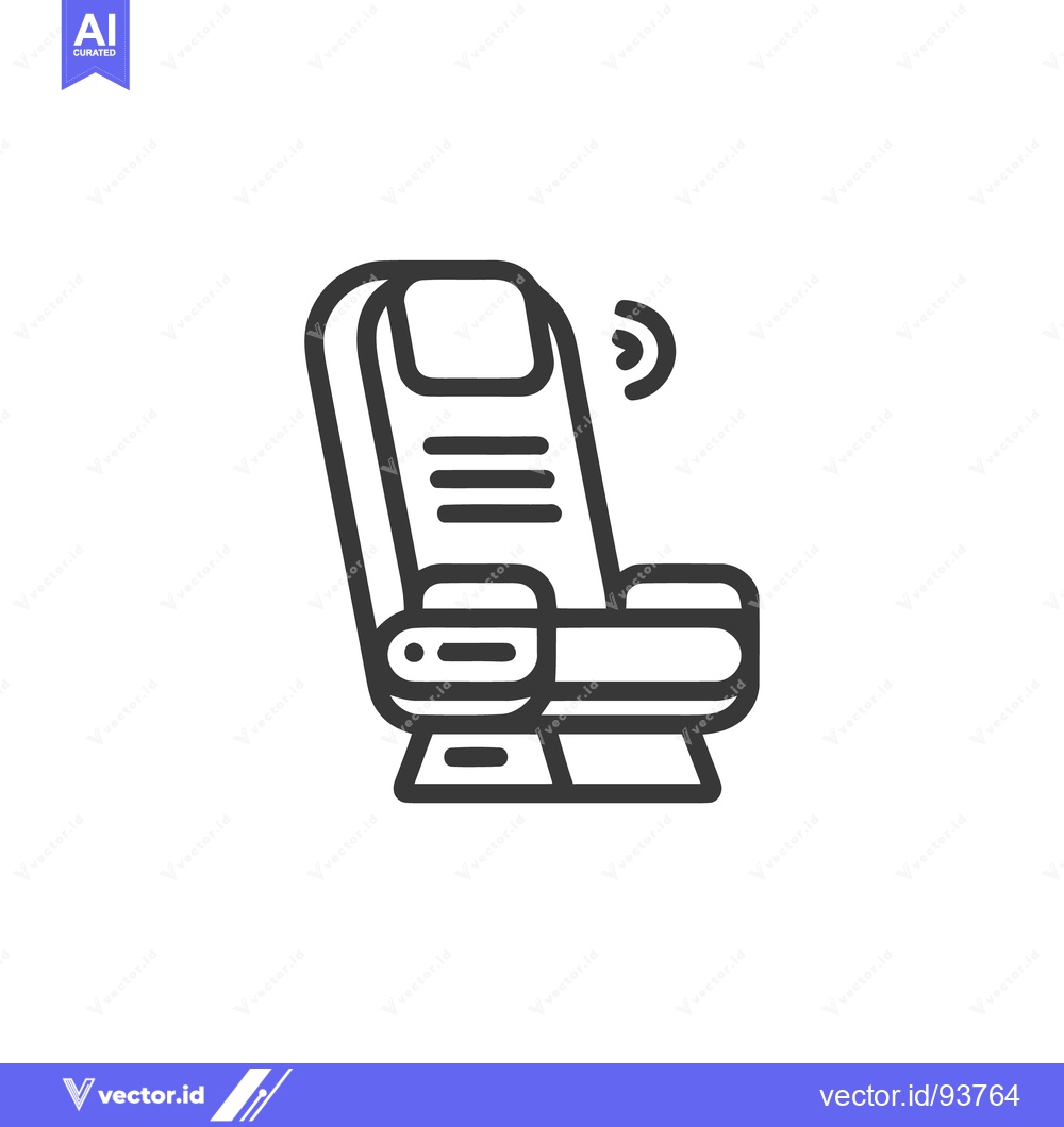 Premium Vector dari Smart Recliner Icon: Modern Line Art for Comfort and Technology