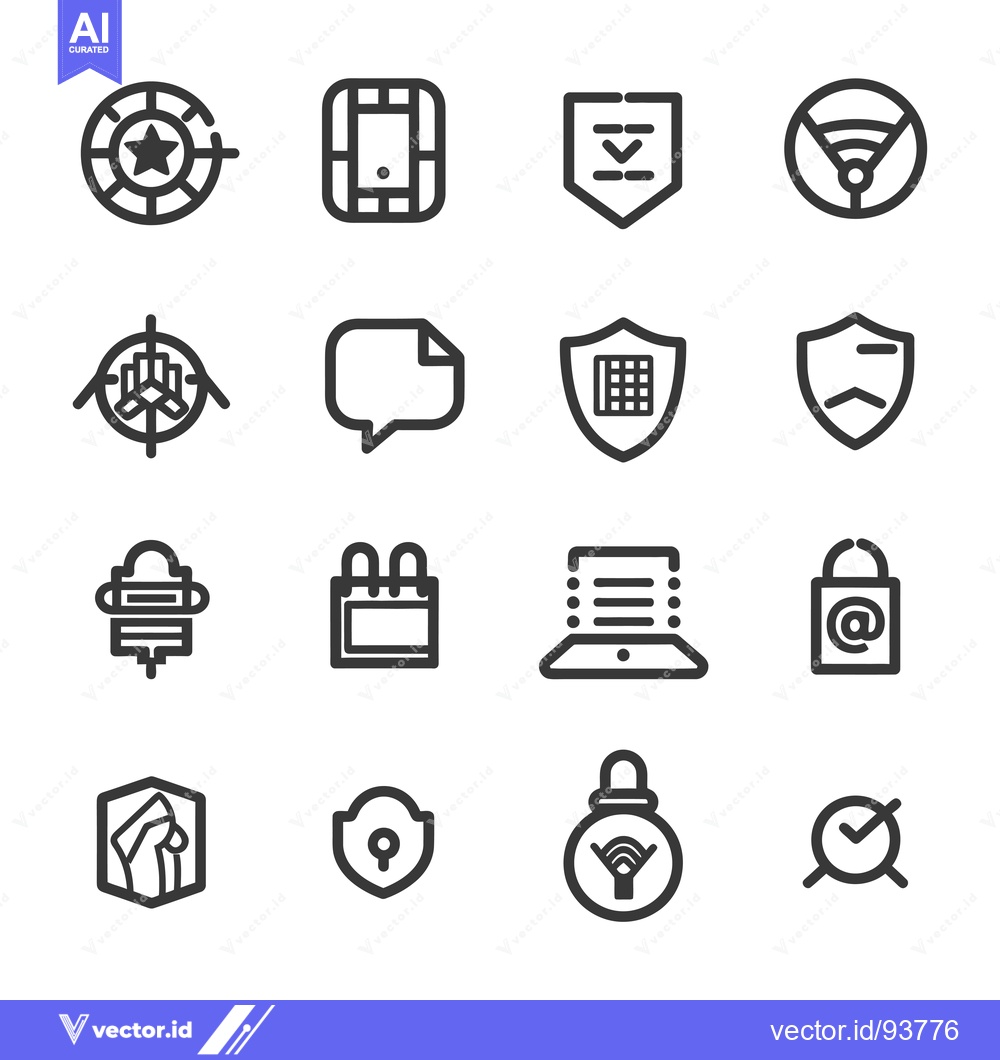 Premium Vector dari Security and Protection Icon Set