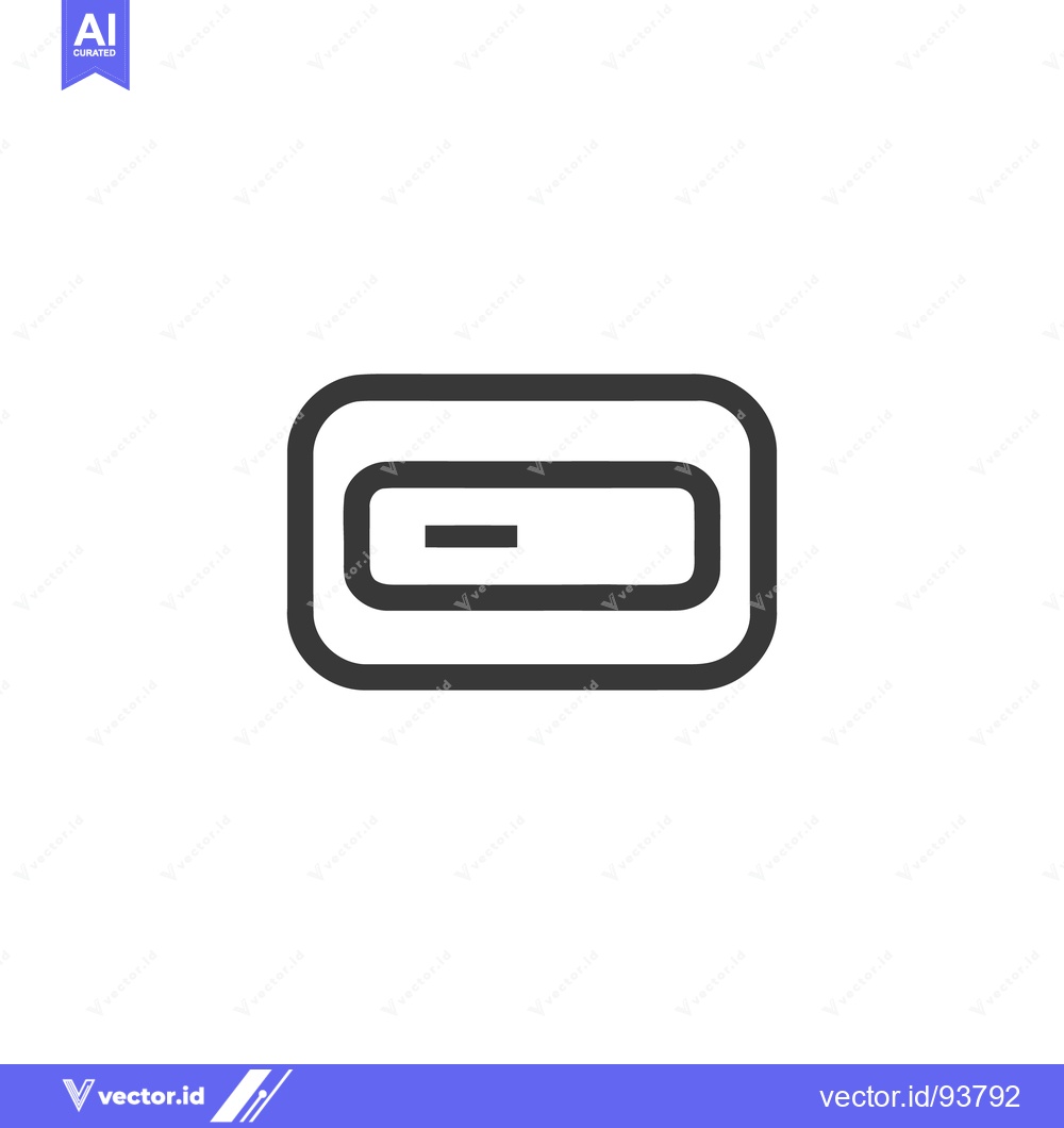 Premium Vector dari Minimalist USB-C Port Icon: Sleek, Modern, and Tech-Forward Design