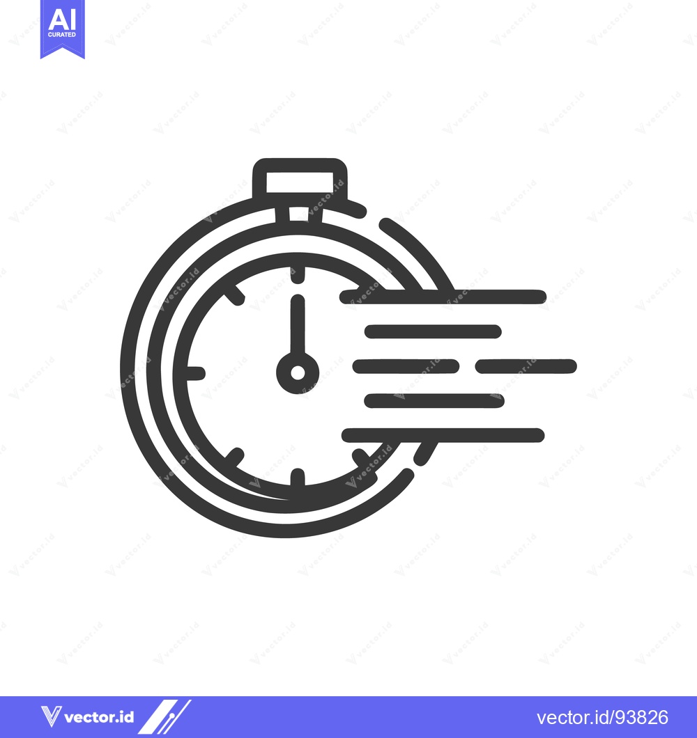 Premium Vector dari Fast Stopwatch Icon: Speed, Time, and Urgency Symbol