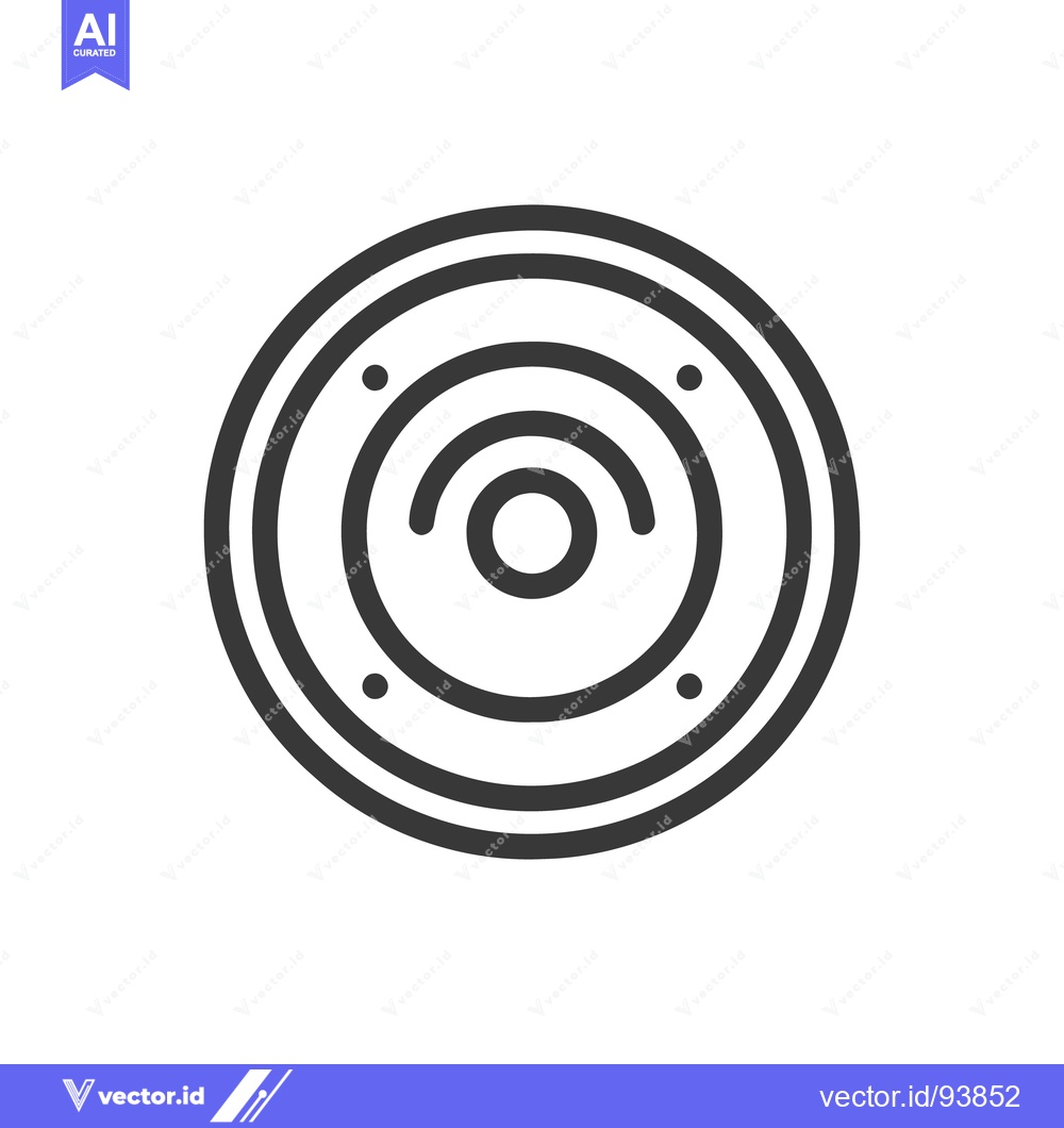 Premium Vector dari Minimalist Target Icon with Concentric Circles and Dots Design