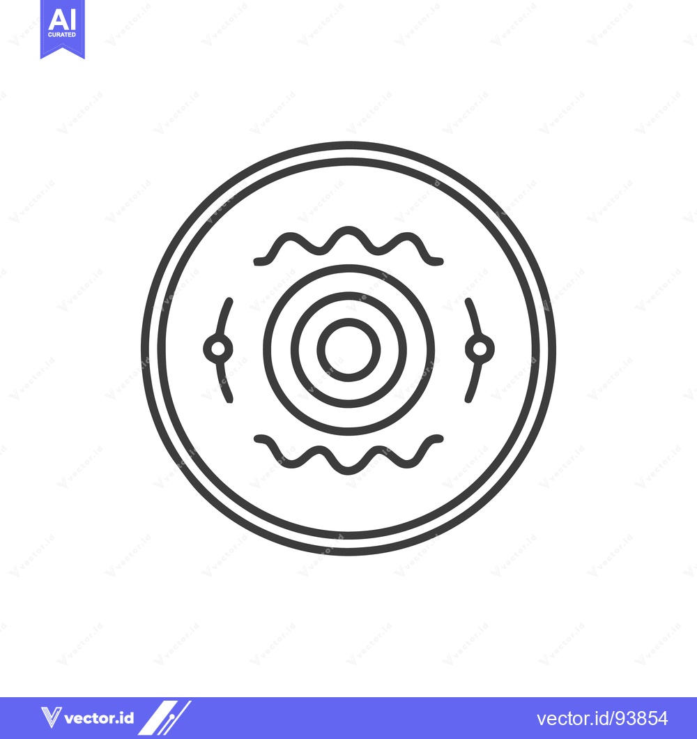 Premium Vector dari Stylized Water Element Icon: Circular Design with Waves and Droplets