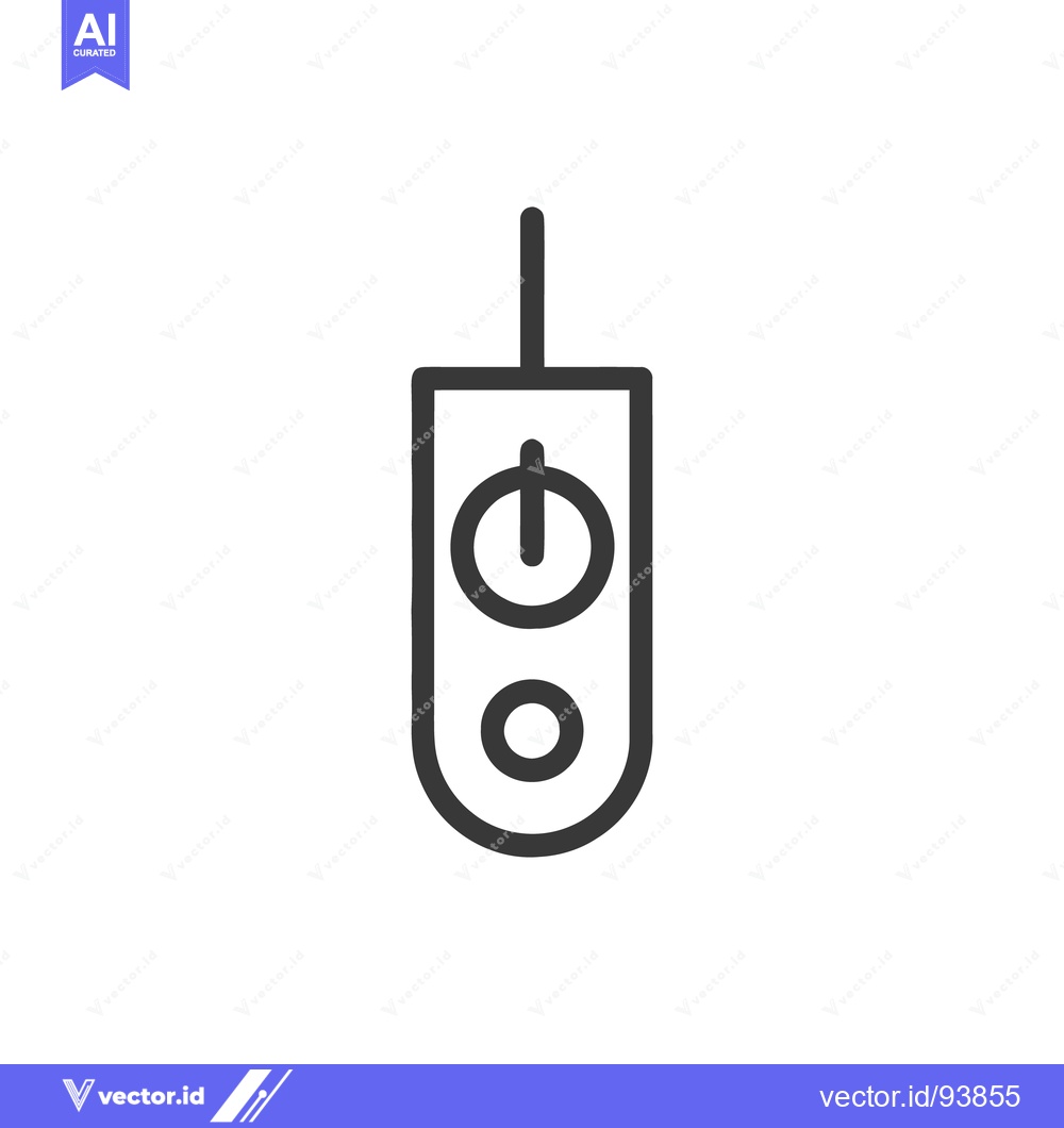 Premium Vector of Minimalist Remote Control Icon with Power and Function Buttons on Whit