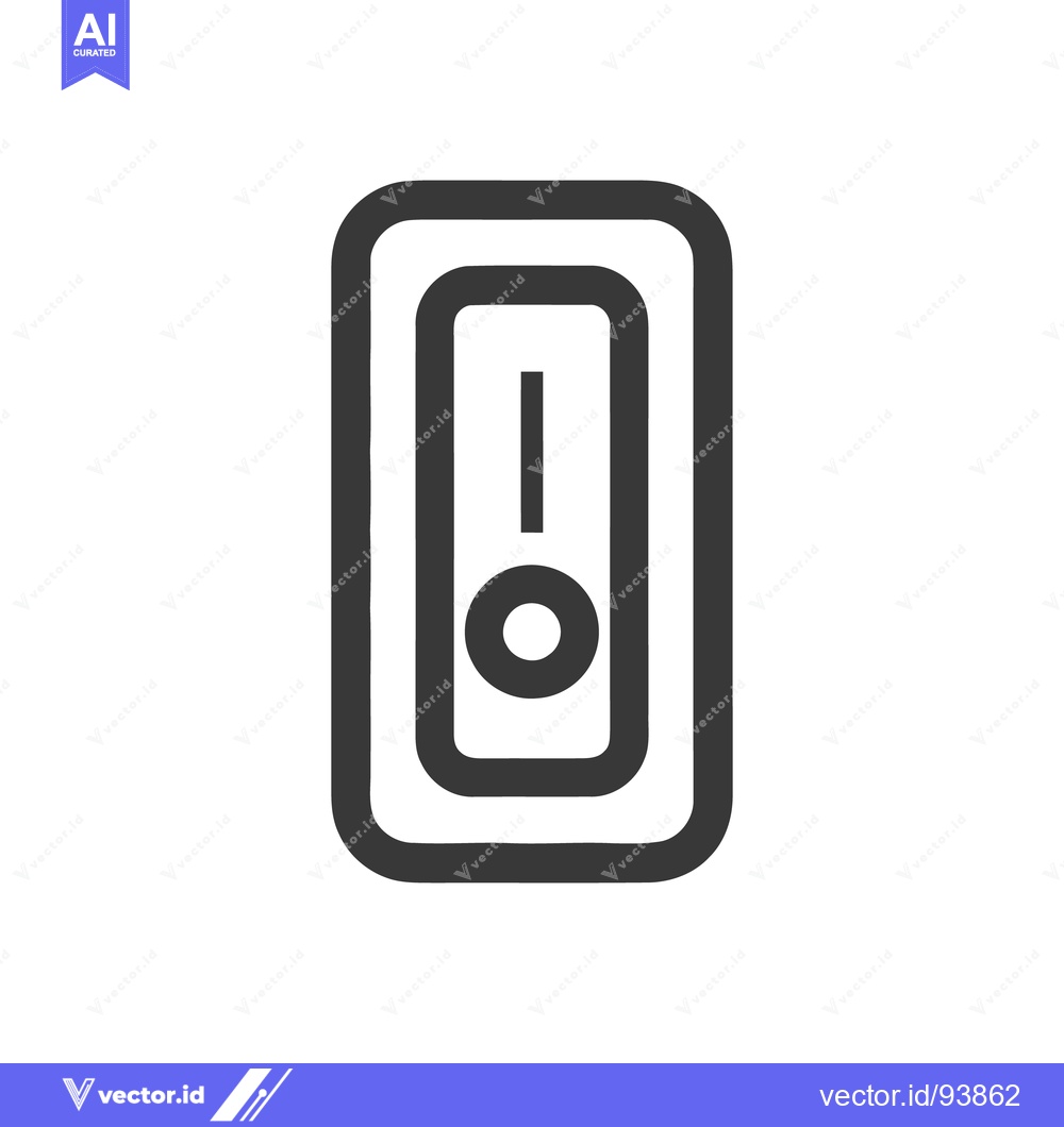 Premium Vector dari Minimalist Toggle Switch Icon with Rounded Rectangles and Circle