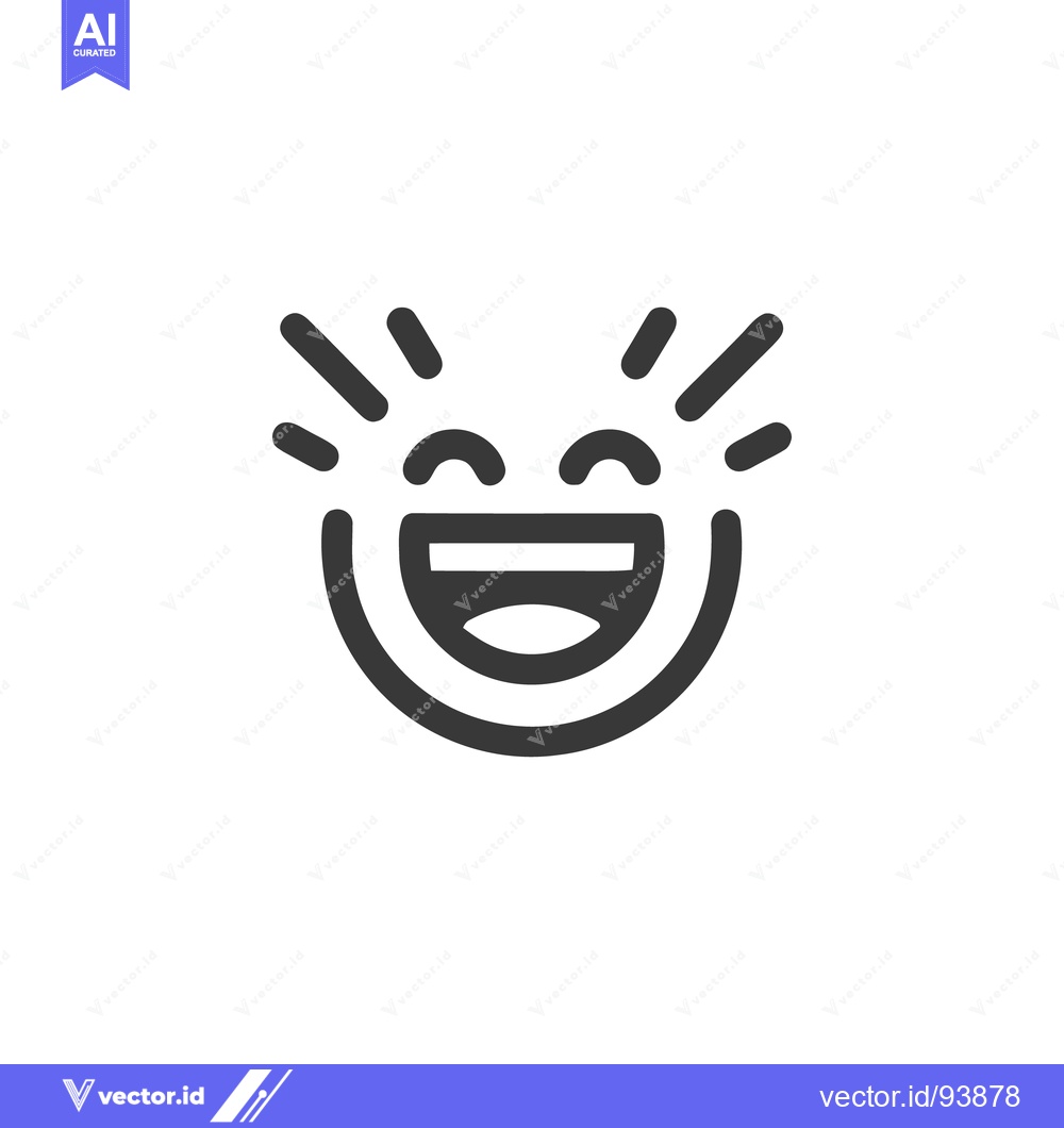 Premium Vector dari Joyful Laughter: Minimalist Icon of Happiness and Exuberance on White