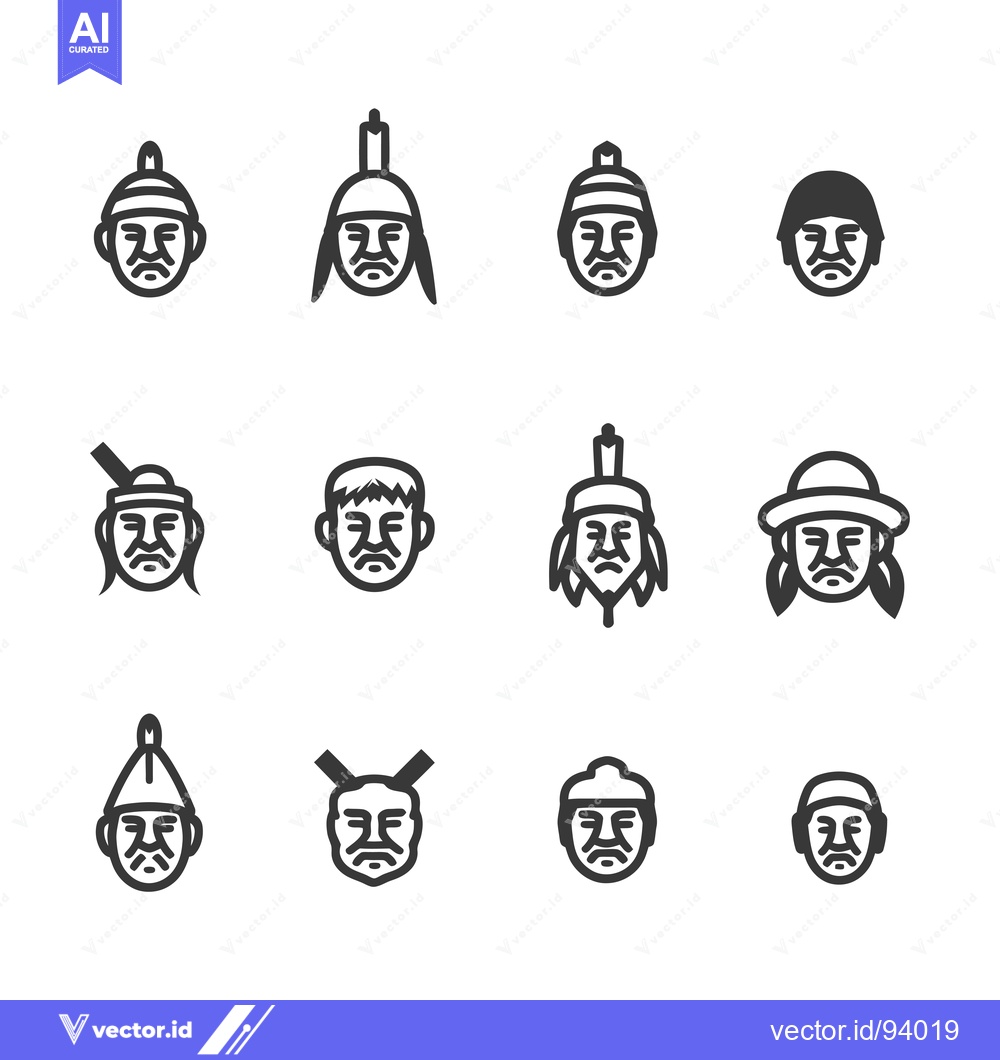 Premium Vector dari Set of 12 Line Icons of Different Headwear of Men
