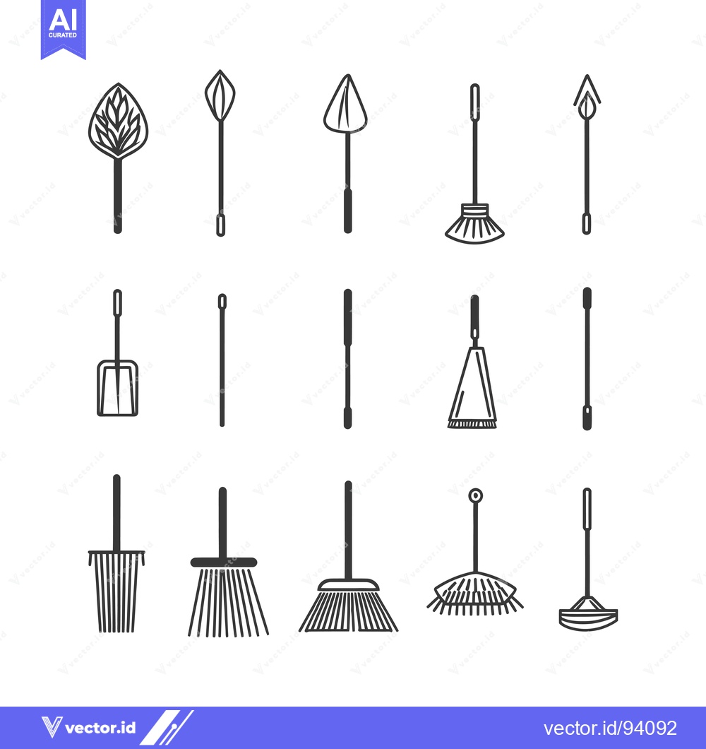 Premium Vector of Set of 15 Hand-Drawn Garden Tools and Implements Icons