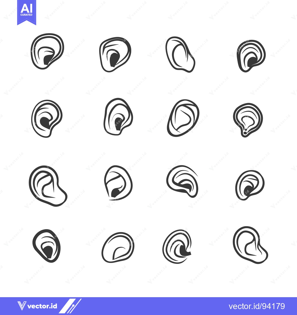 Premium Vector dari Set of 16 black and white oyster icons