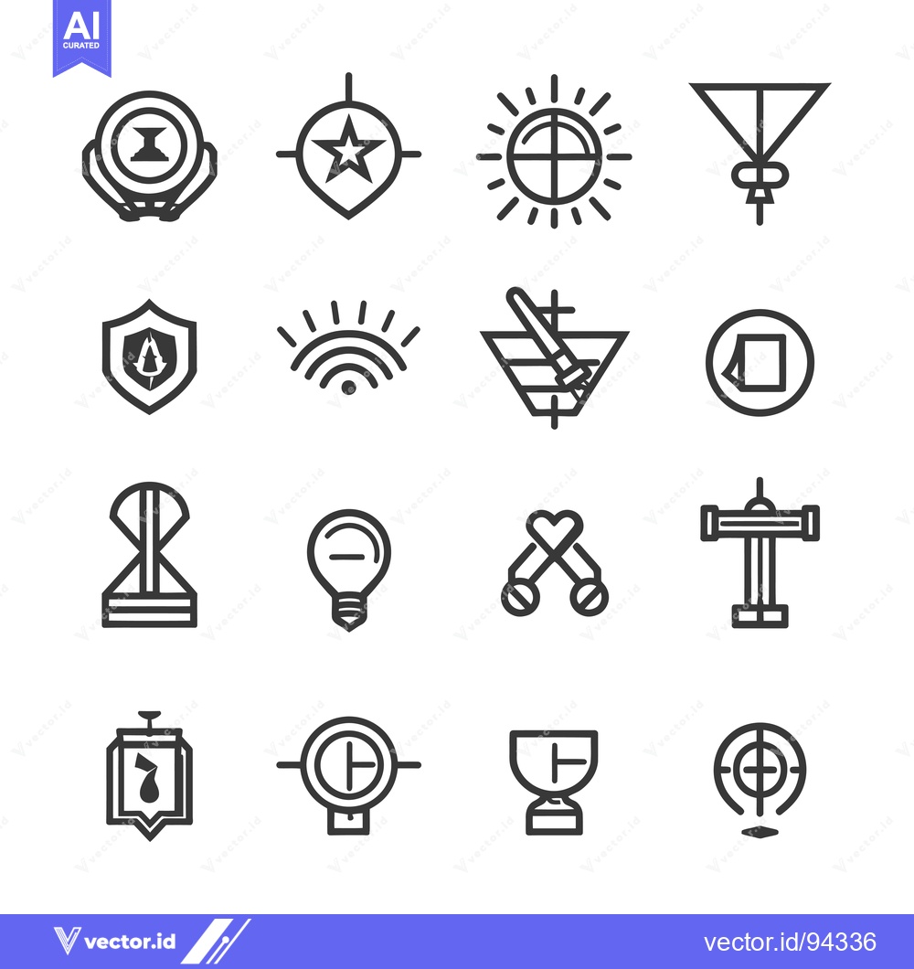 Premium Vector dari Set of 16 Line Icons for Target, Aim, and Direction