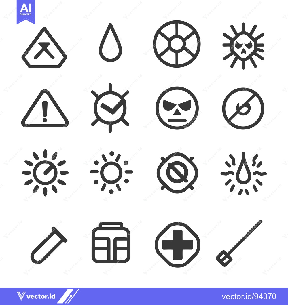 Premium Vector dari Set of 16 Line Icons Related to Medical and Pharmacy