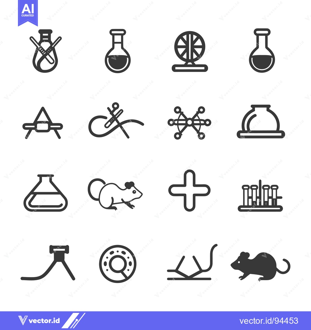 Premium Vector dari Set of 16 Science and Experiment Icons