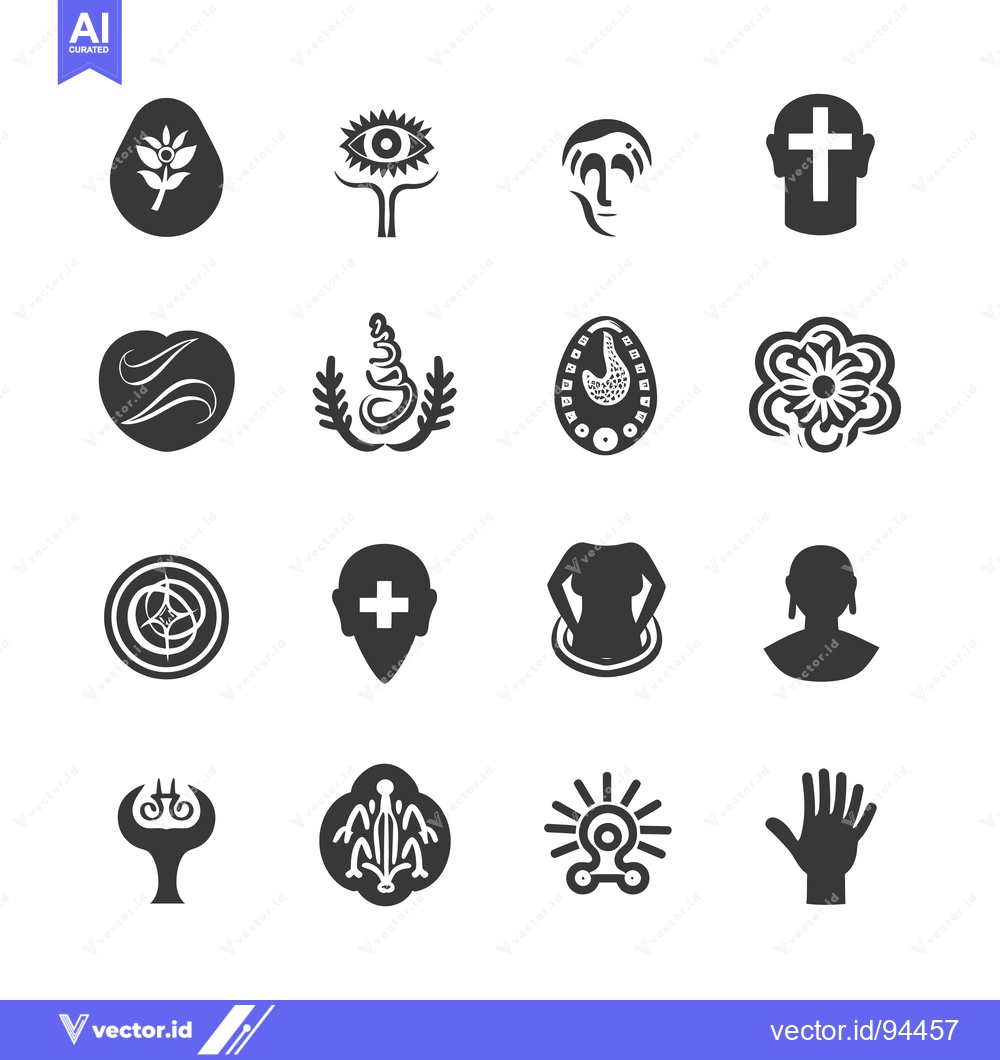 Premium Vector of Set of 16 Simple and Unique Abstract Icons