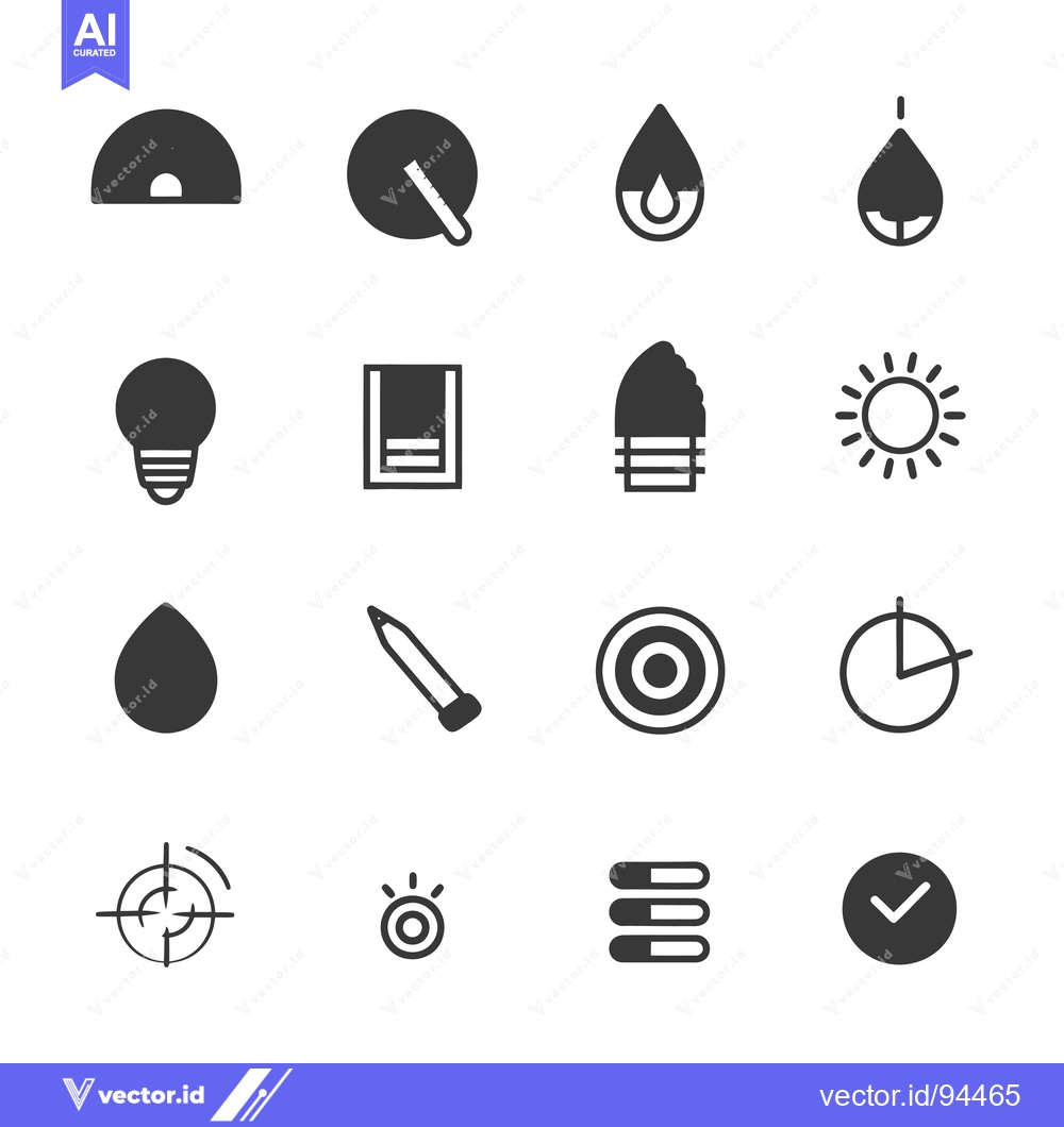 Premium Vector dari Set of 16 Simple Black and White Icons for User Interface Design