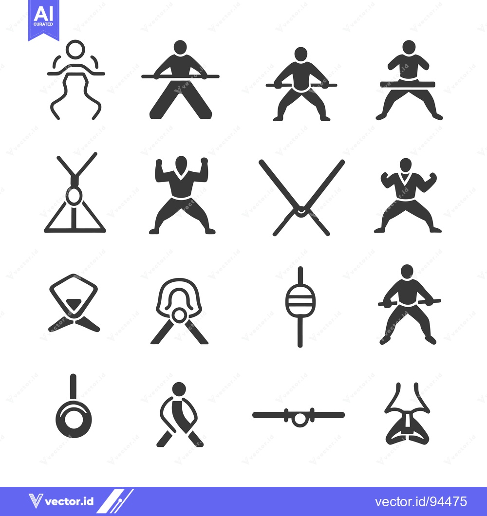 Premium Vector of Set of 16 Simple Exercise Icons