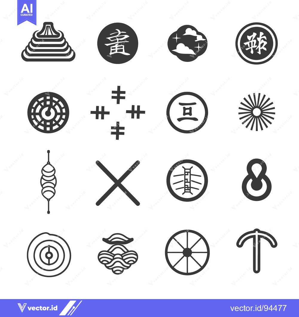 Premium Vector of Set of 16 Simple Geometric and Symbolic Icons