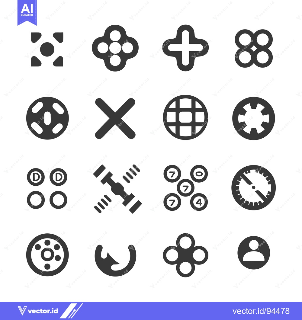 Premium Vector of Set of 16 Simple Geometric Icons