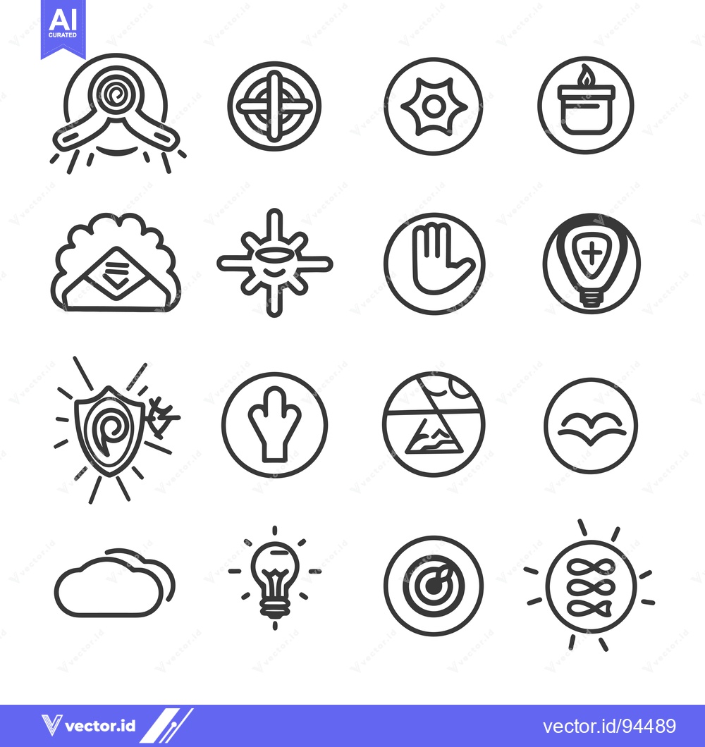 Premium Vector dari Set of 16 Simple Line Icons for Design Projects