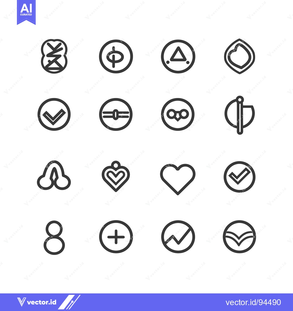 Premium Vector of Set of 16 Simple Line Icons for Design Projects