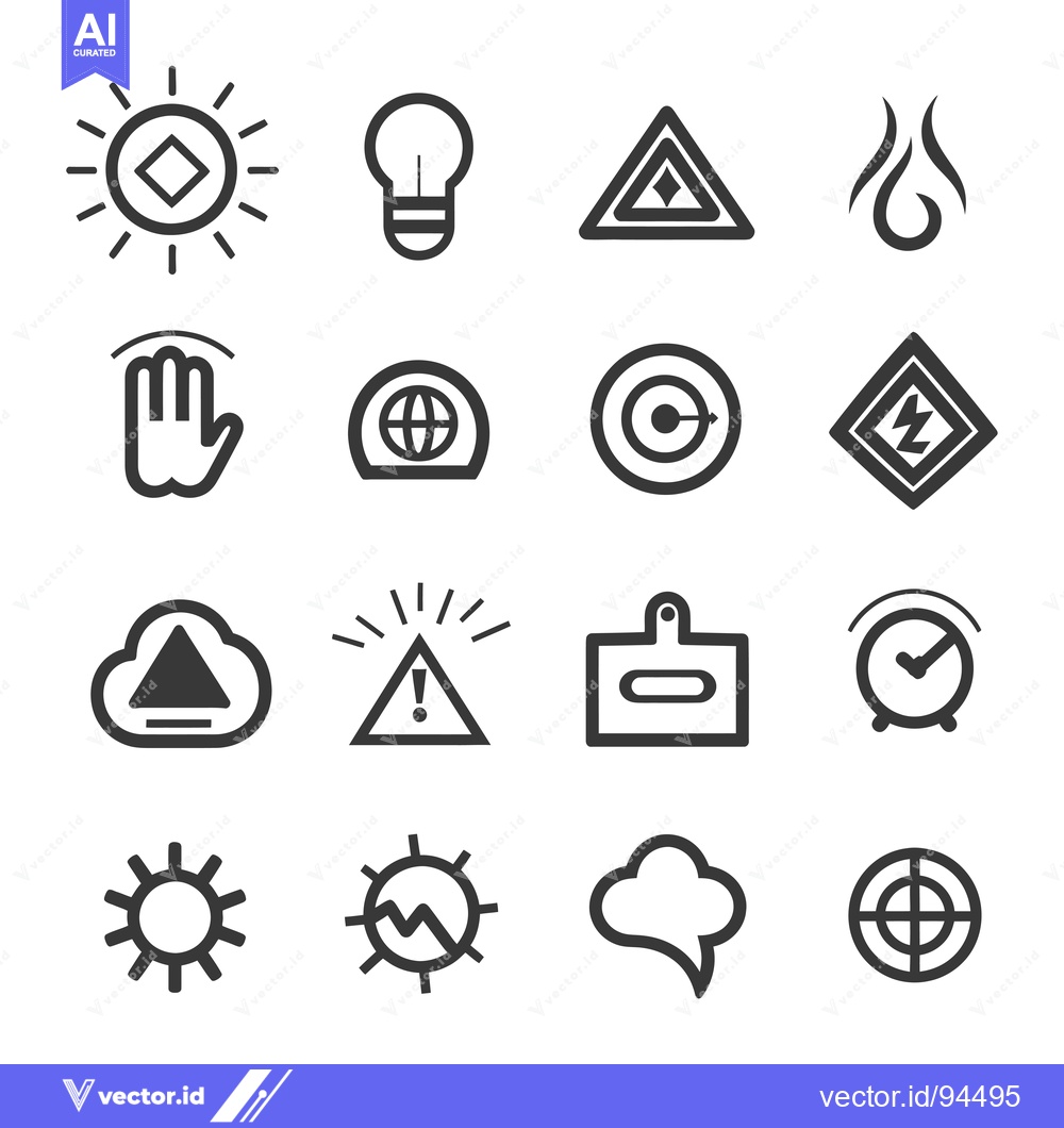 Premium Vector dari Set of 16 Simple Line Icons for Web and Mobile Apps