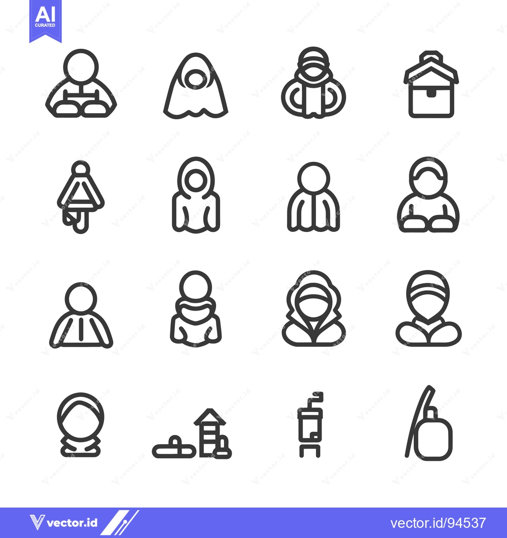 Premium Vector of Set of 16 Winter Clothing and Accessories Icons