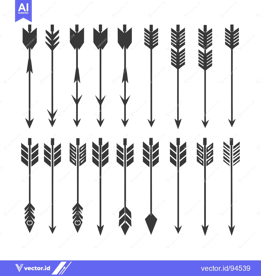 Premium Vector dari Set of 18 Arrow Icons with Various Shapes and Designs