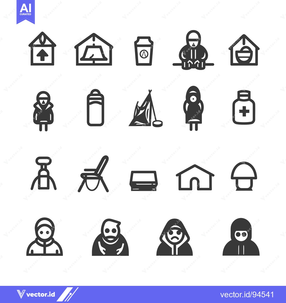 Premium Vector dari Set of 18 Camping Icons Including Shelter, Equipment, and People