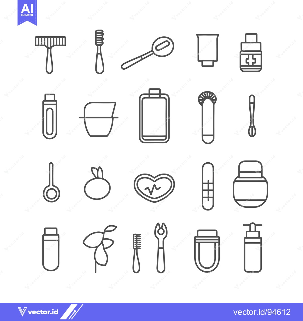 Premium Vector dari Set of 20 Linear Icons Representing Various Objects and Items