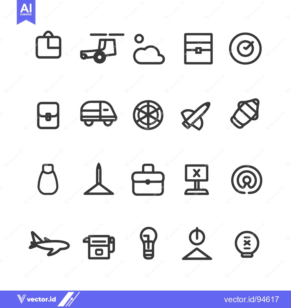 Premium Vector dari Set of 20 Linear Travel and Tourism Icons