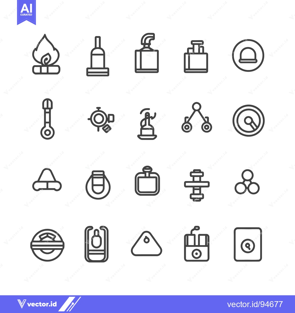 Premium Vector of Set of 20 Outline Icons Related to Laboratory Equipment