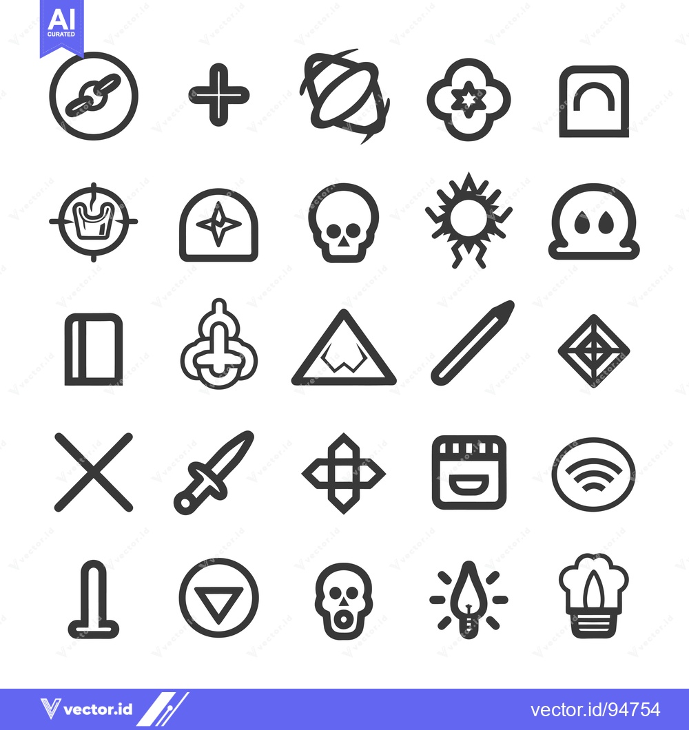 Premium Vector of Set of 25 Line Icons on White Background