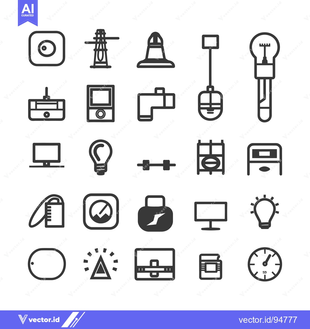 Premium Vector dari Set of 25 Simple Line Icons for Web Design