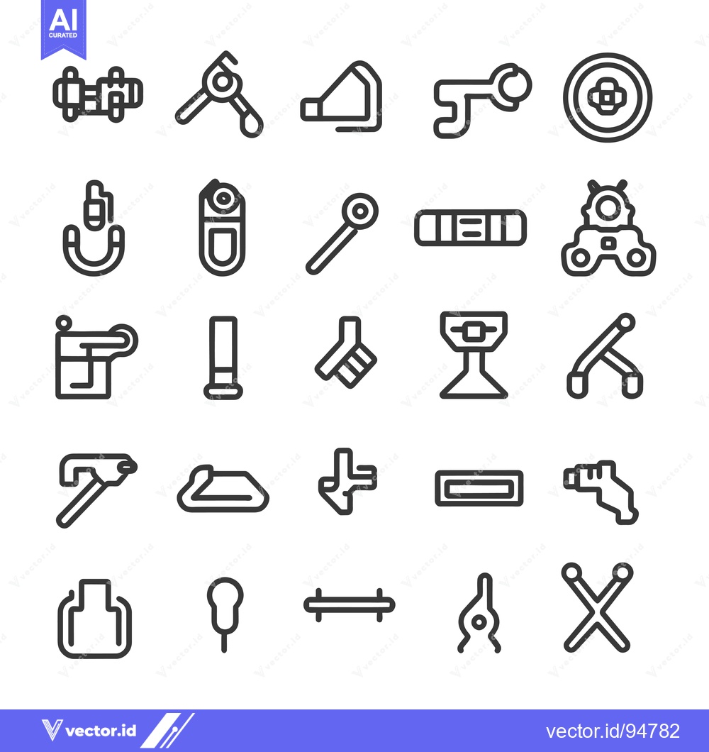 Premium Vector dari Set of 28 Line Icons for Various Objects