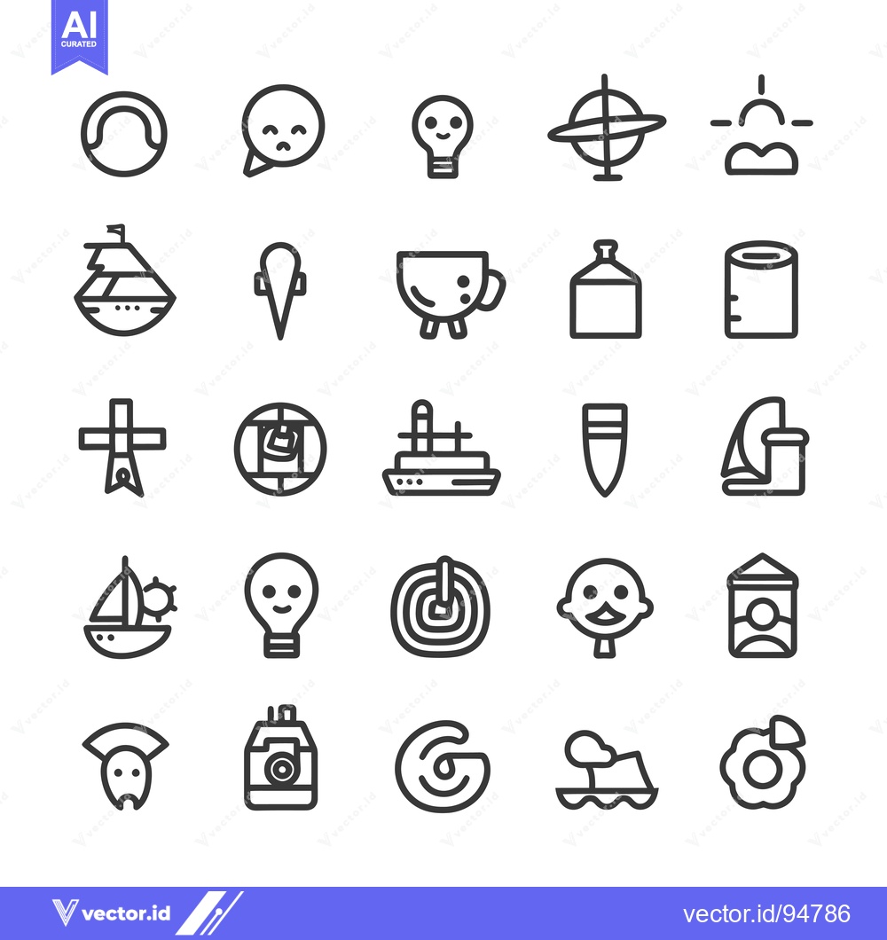 Premium Vector dari Set of 28 Simple Line Icons for Website or Mobile App