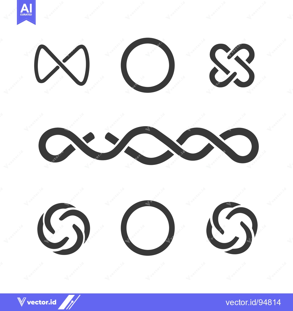 Premium Vector dari Set of Abstract Geometric Shapes in Black and White