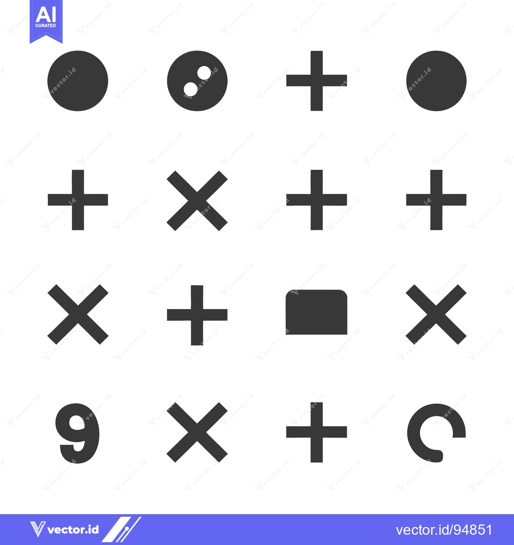 Premium Vector of Set of Basic Geometric Shapes and Symbols