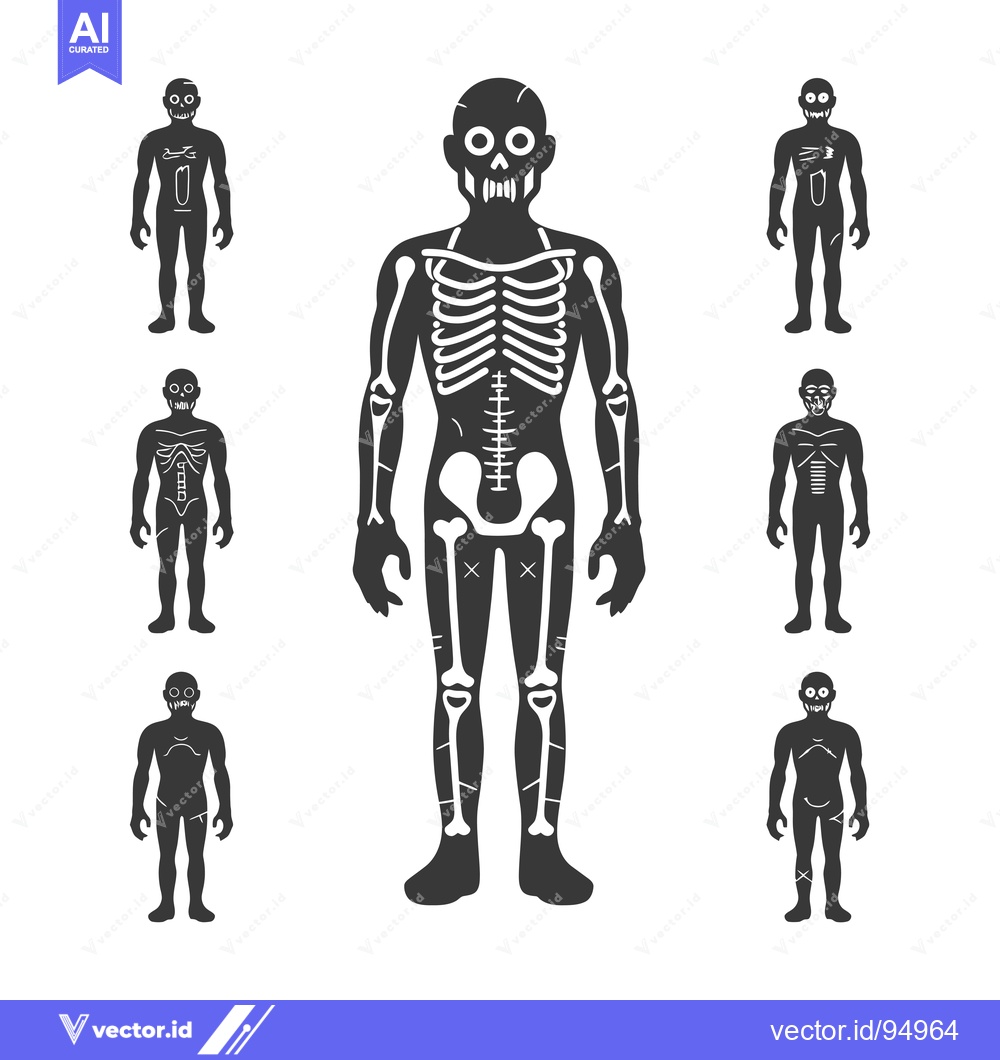 Premium Vector dari Set of Black and White Silhouette Icons Representing Different Stages