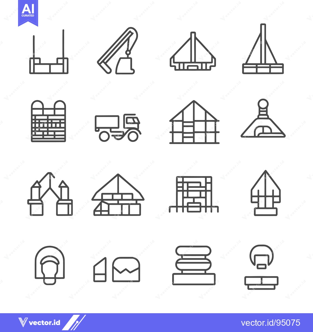 Premium Vector dari Set of Construction Icons for Building and Infrastructure