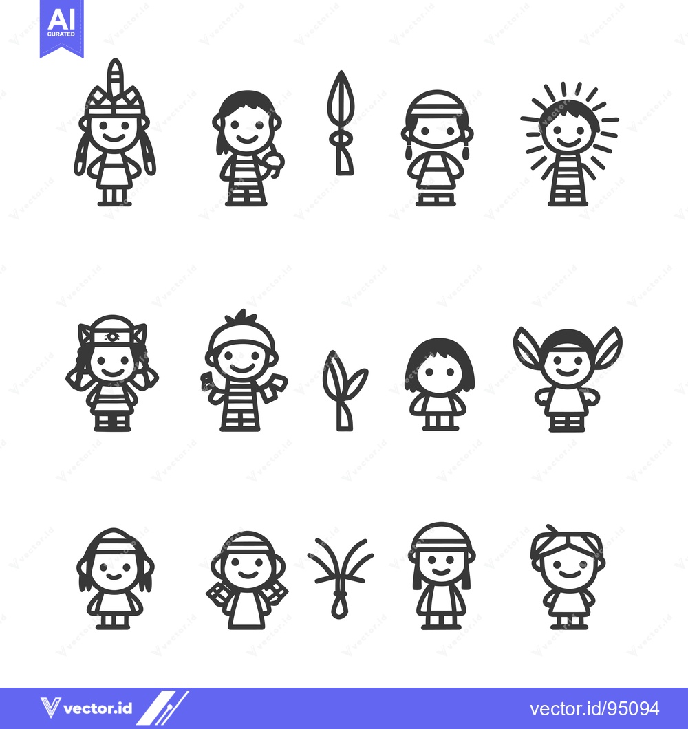 Premium Vector dari Set of Cute Cartoon Characters in Different Outfits