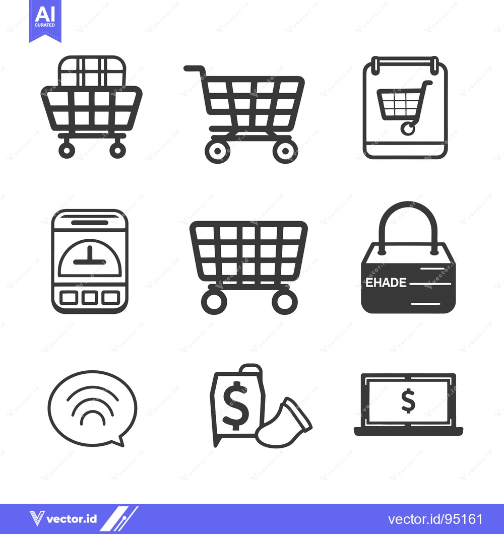 Premium Vector of Set of Ecommerce and Shopping Line Icons