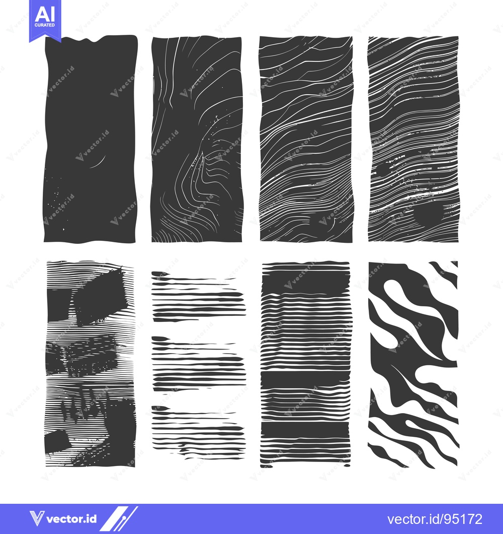 Premium Vector dari Set of Eight Abstract Black and White Patterns