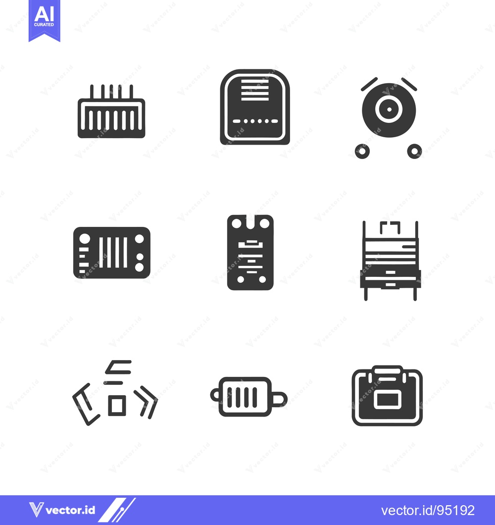 Premium Vector dari Set of Electronic Device Icons with Different Functions