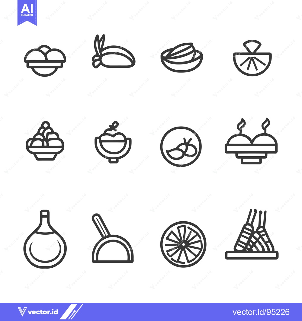 Premium Vector of Set of Food and Drink Line Icons