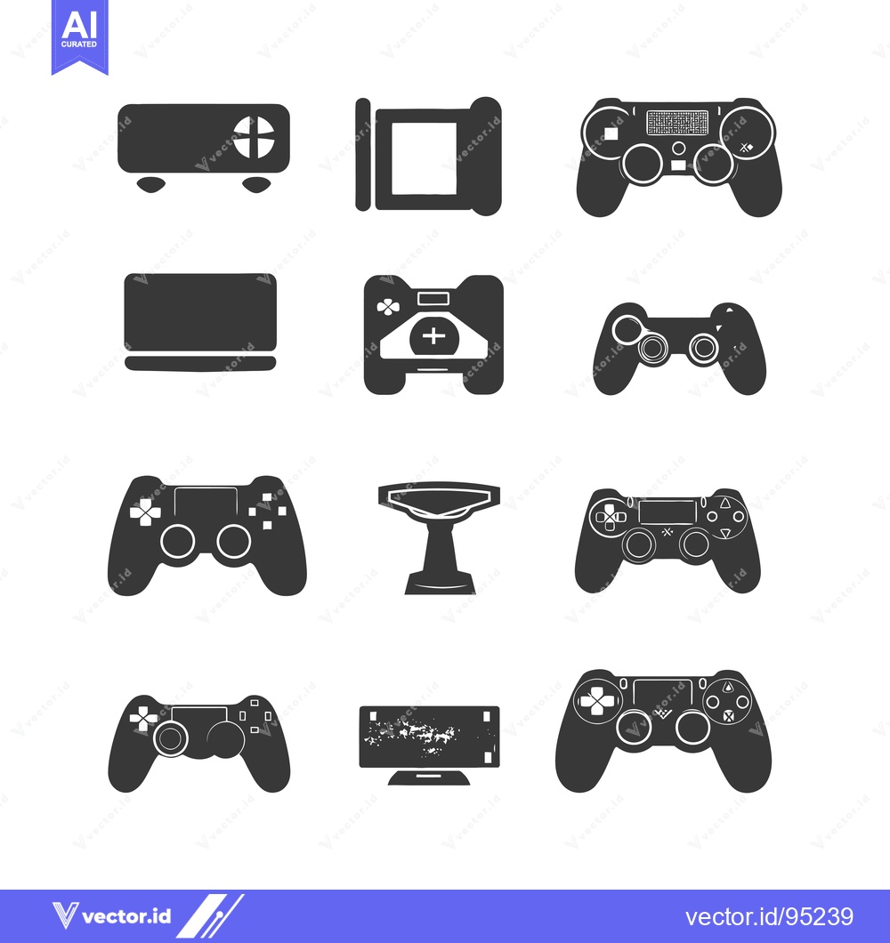 Premium Vector dari Set of Gaming Console Icons