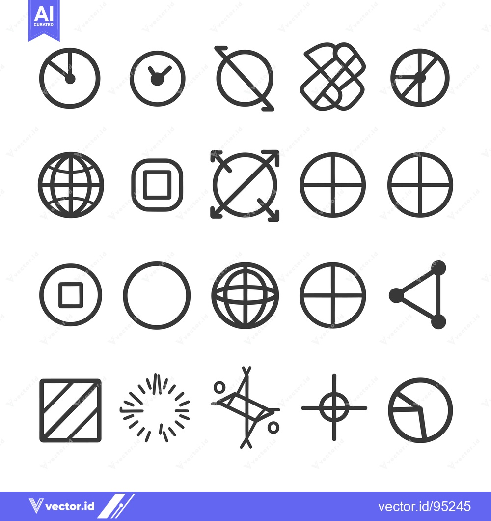 Premium Vector dari Set of geometric shapes in different arrangements and sizes