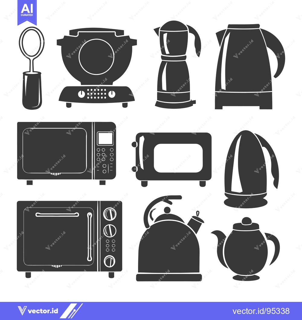 Premium Vector dari Set of kitchen appliances and utensils icons