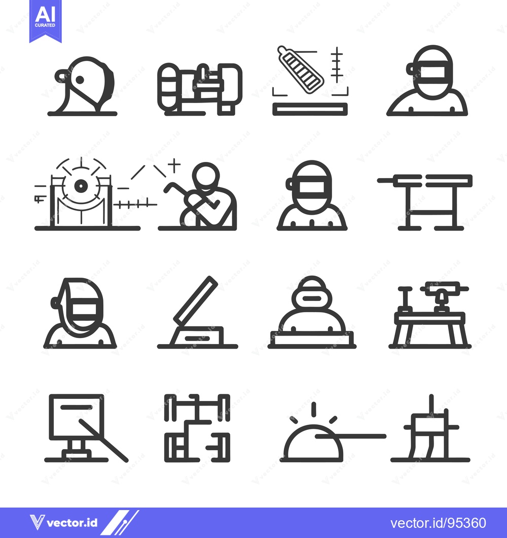 Premium Vector dari Set of Linear Icons Related to Construction, Engineering, and Manufact