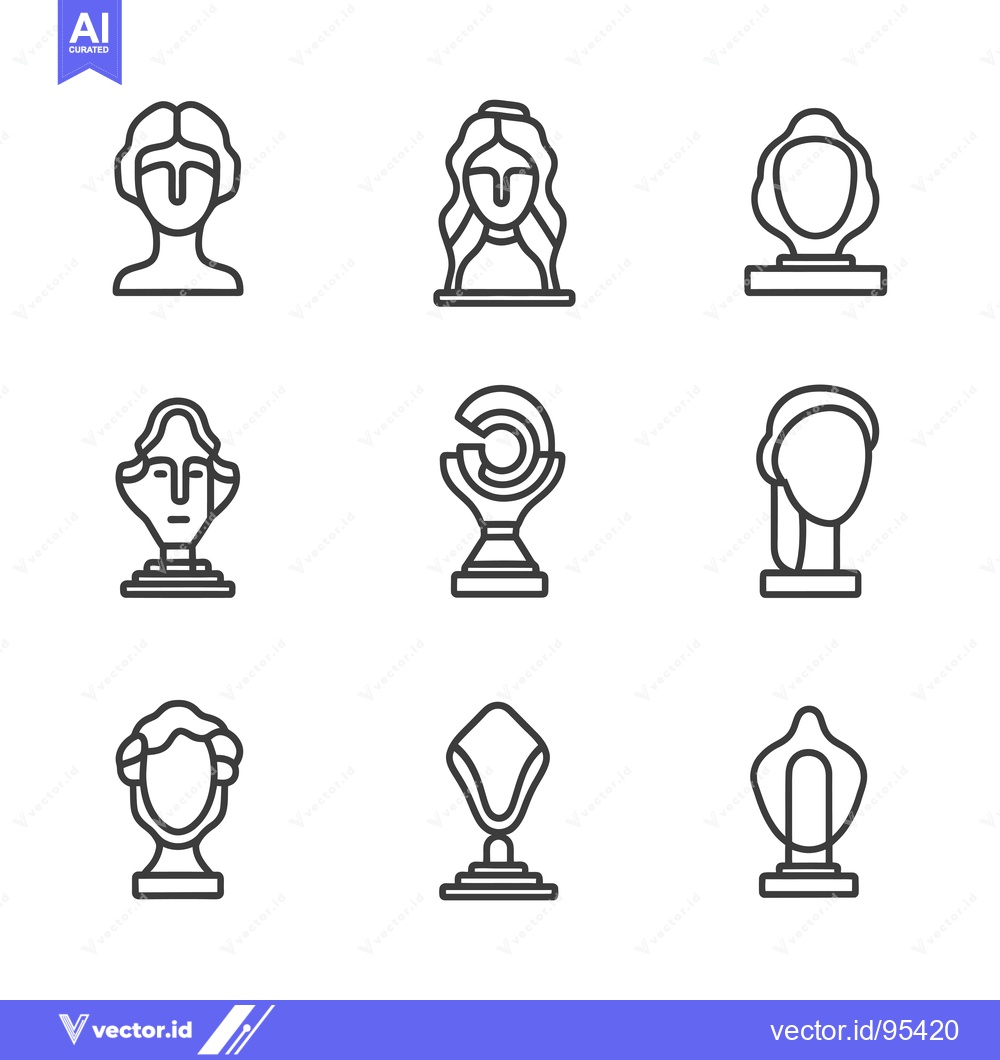 Premium Vector dari Set of Line Icons Depicting Various Awards and Trophies
